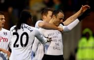 Dimitar Berbatov showing his self-belief on his shirt.